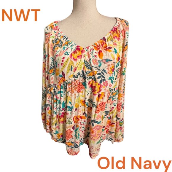 OLD NAVY Tops - ❤️NWT OLD NAVY SPRING/SUMMER FLORAL PRINT TOP  LARGE
